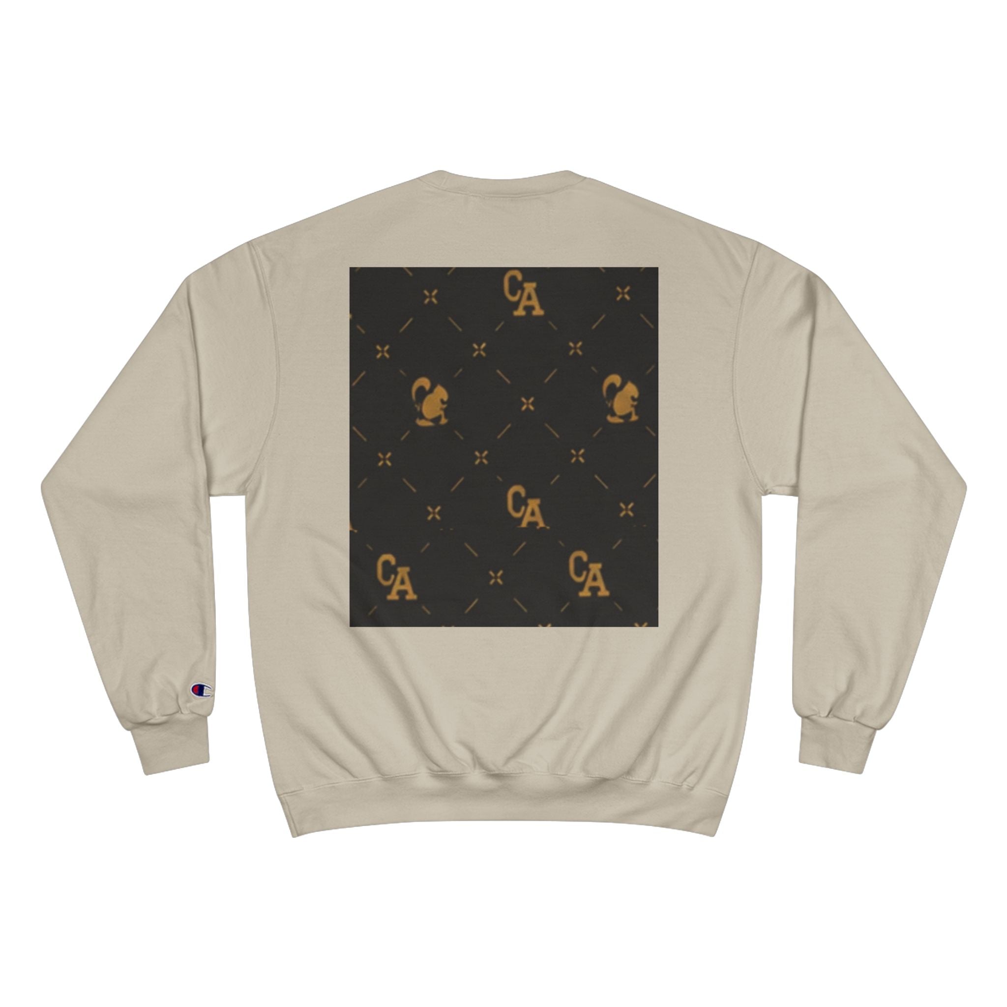 Champion Sweatshirt — Gold Monogram Luxury Pattern Crewneck