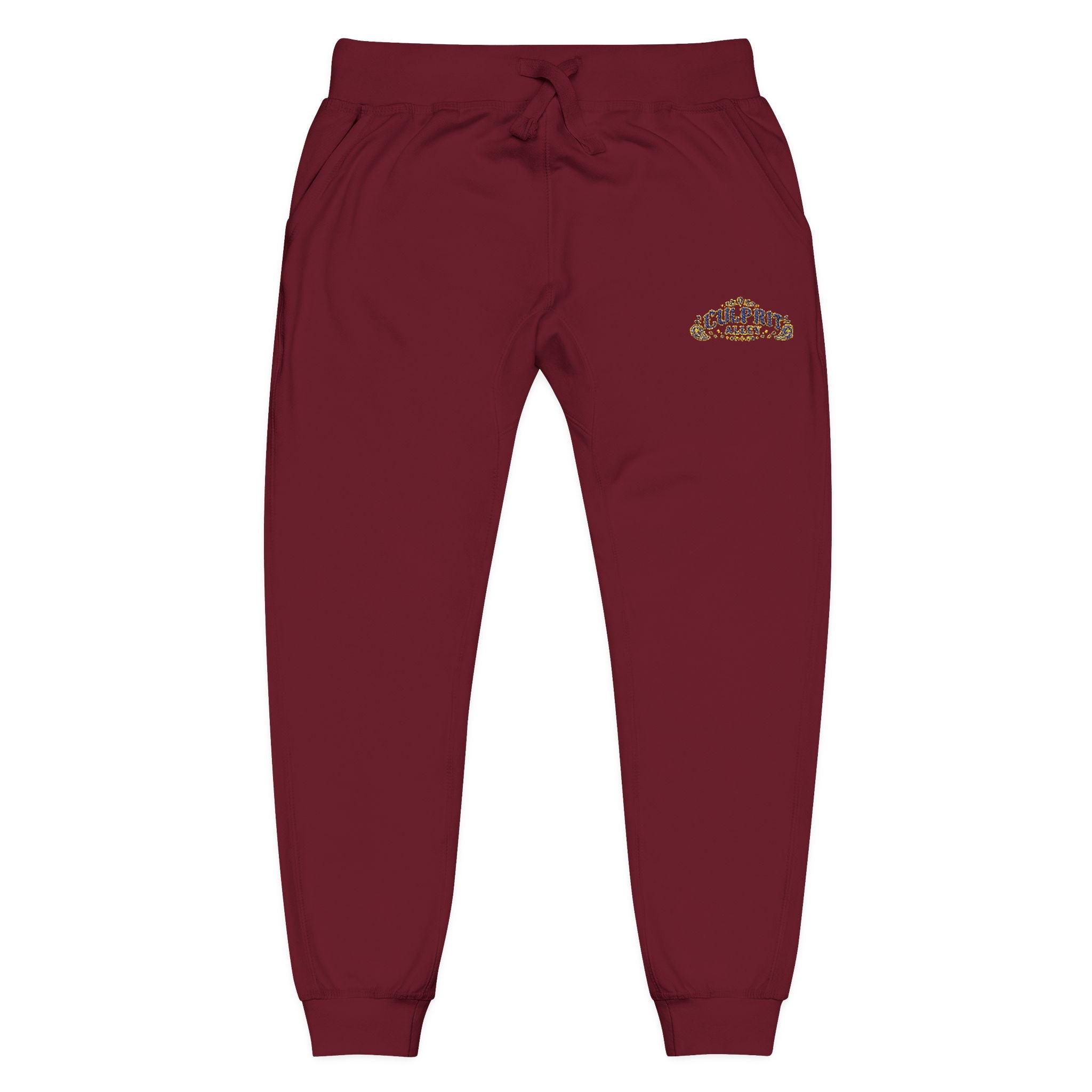 Embroidered 'California' Floral Sweatpants — Cozy Fleece Joggers