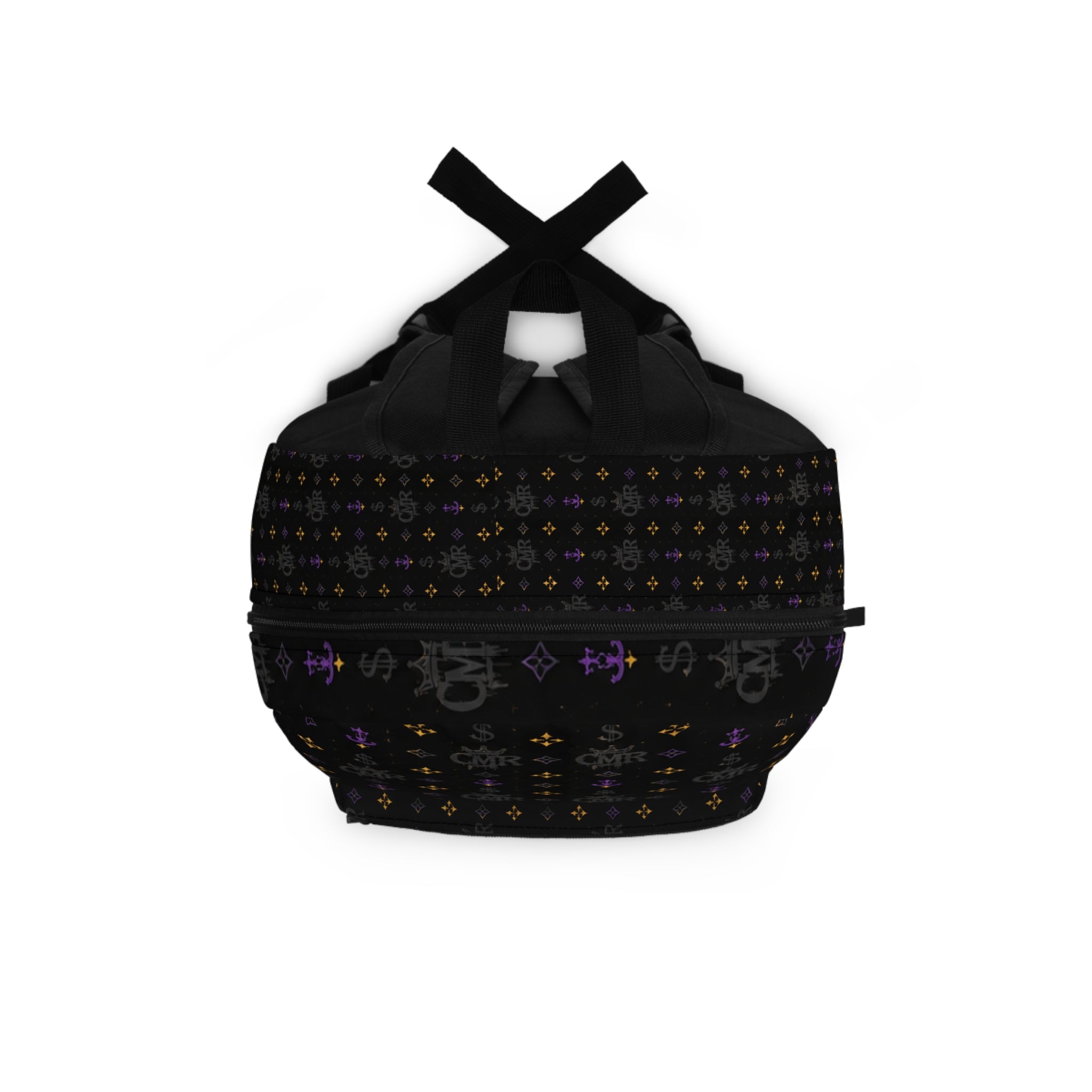 Monogram Noir Pattern Backpack — Black Luxe Floral & Anchor Print