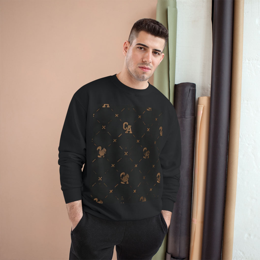 Champion Sweatshirt — Subtle Rust Fleck Square Graphic Crewneck