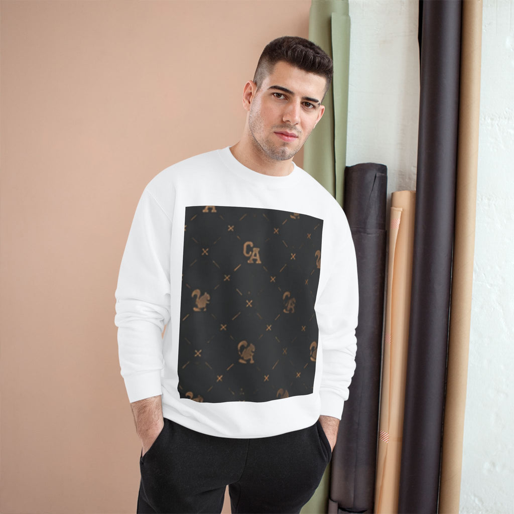 Champion Sweatshirt — Subtle Rust Fleck Square Graphic Crewneck