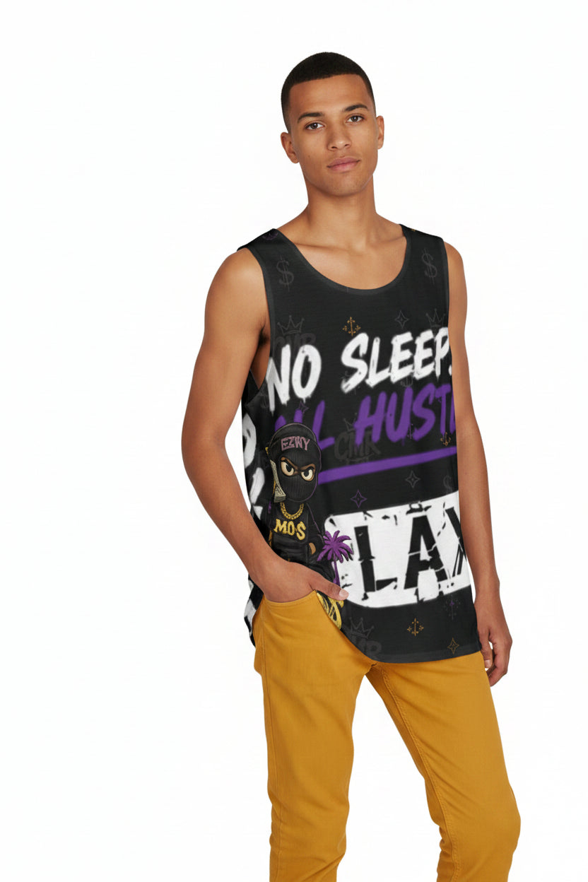 La Do Oeste Graffiti Tank Top — All-Over Print Streetwear for Men