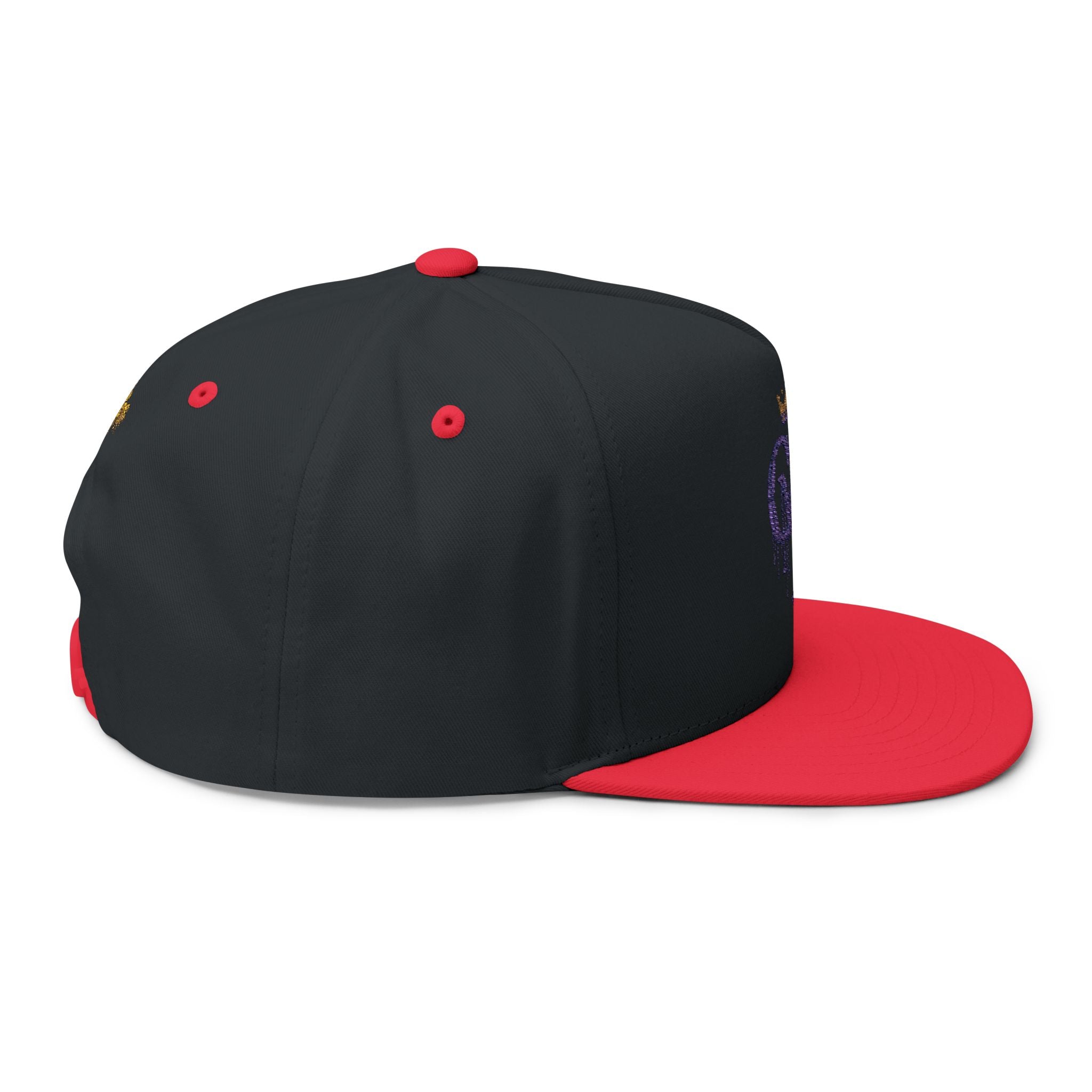 Royal Graffiti Flat Bill Cap — Embroidered CMR Crown Logo