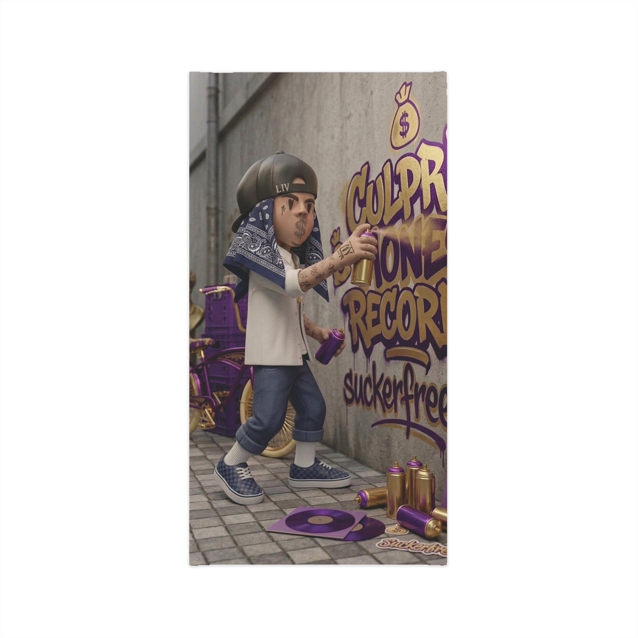 Neck Gaiter - 'Guilprit Money Records' Graffiti Bandana