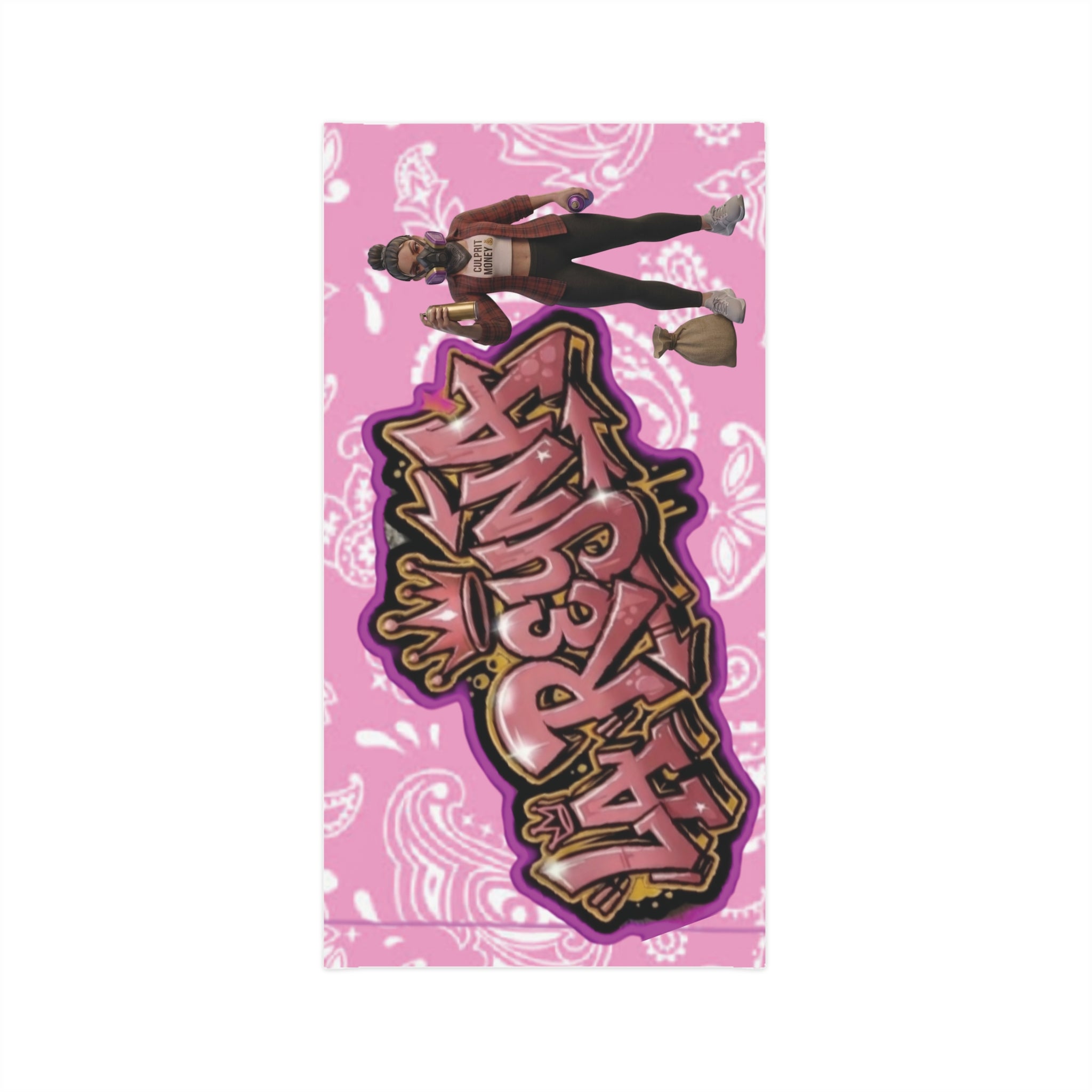 Pink Paisley Rapstreet Neck Gaiter — Urban Graffiti Face Covering