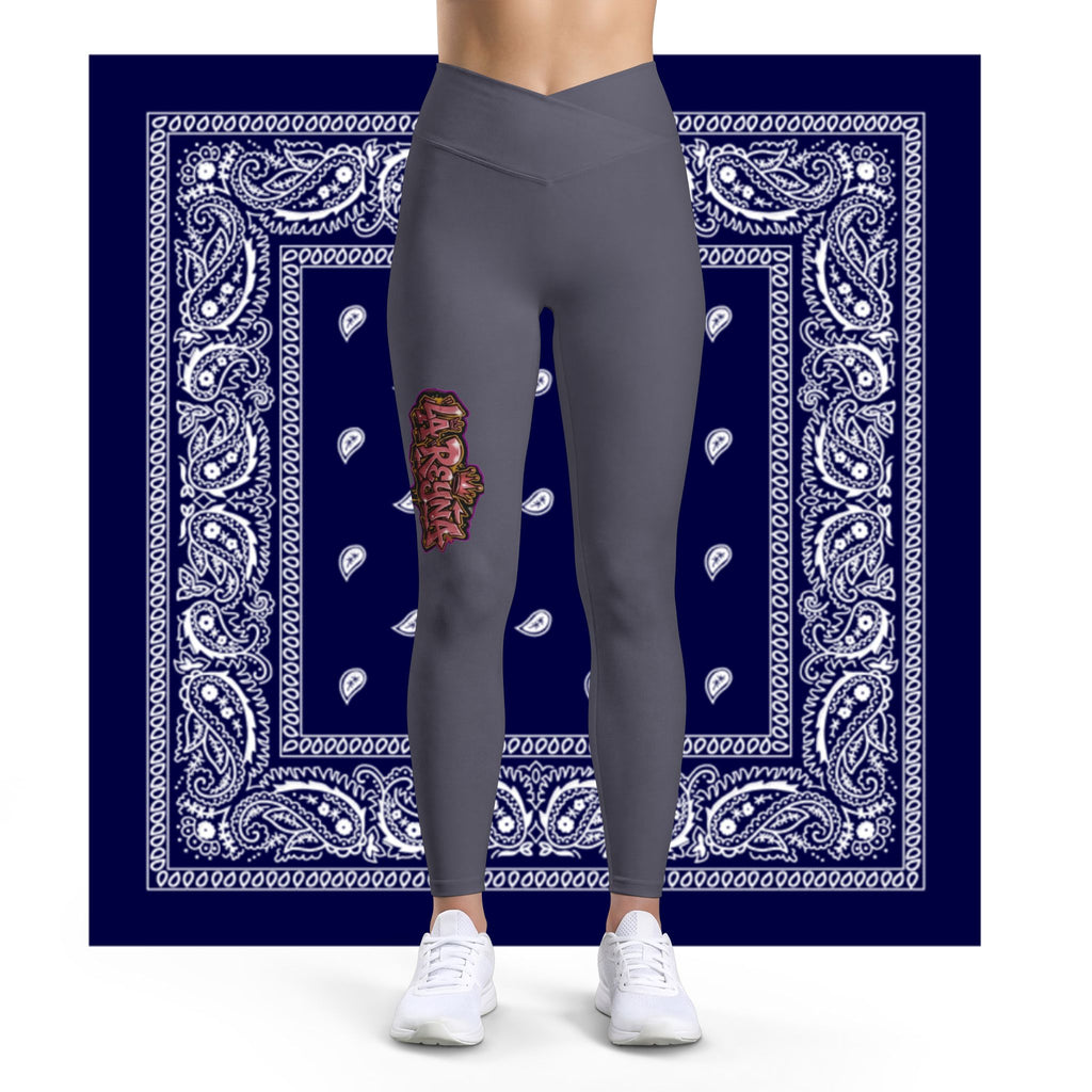 Womens Luxe Leggings — Gothic Rose Side Graphic Leggings