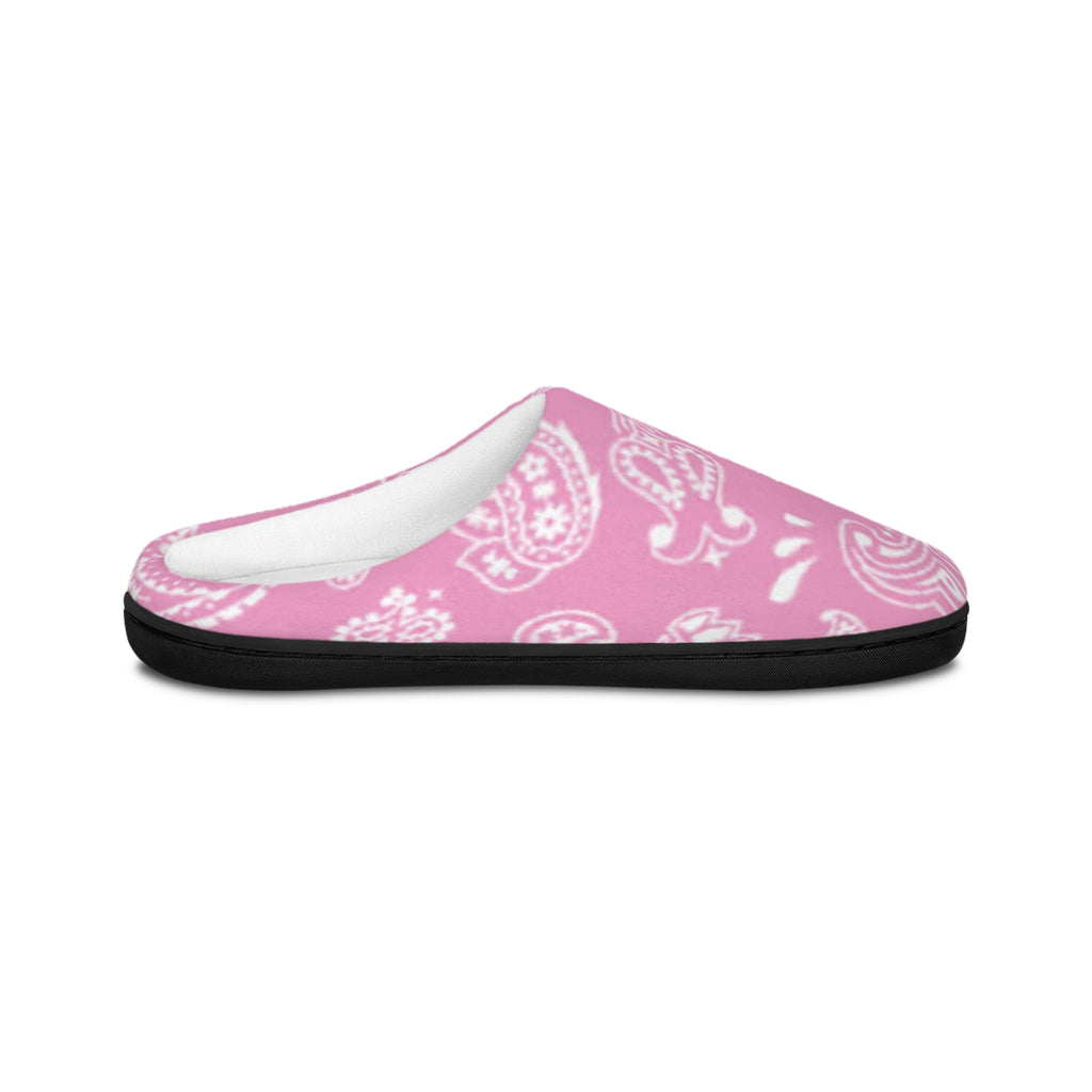 Pink Paisley Women's Indoor Slippers — Cozy Slip-On House Shoes