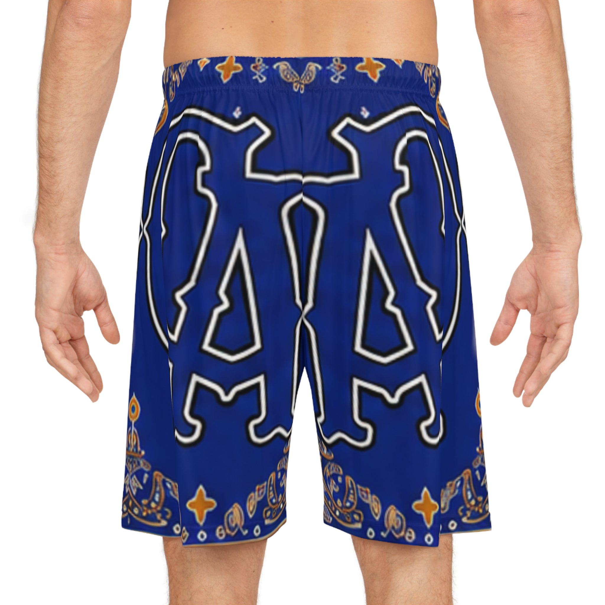 Basketball Shorts — Blue Bandana CA Logo ‘Wear Your Sound’ (AOP)