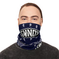 Lennox Navy Bandana-Print Winter Neck Gaiter with Drawstring