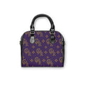 Monogram Purple Shoulder Handbag - Luxury Patterned Satchel