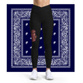 Womens Luxe Leggings — Gothic Rose Side Graphic Leggings