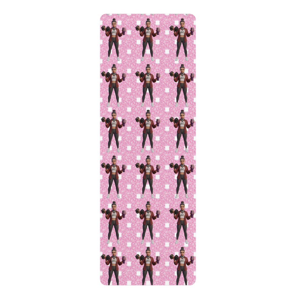Pink Holiday Gorilla Pattern Yoga Mat - Cute Animal Fitness Mat for Women & Gift