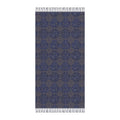 Boho Navy Moroccan Beach Towel — Lightweight Fringe Turkish-Style Beach Cloth