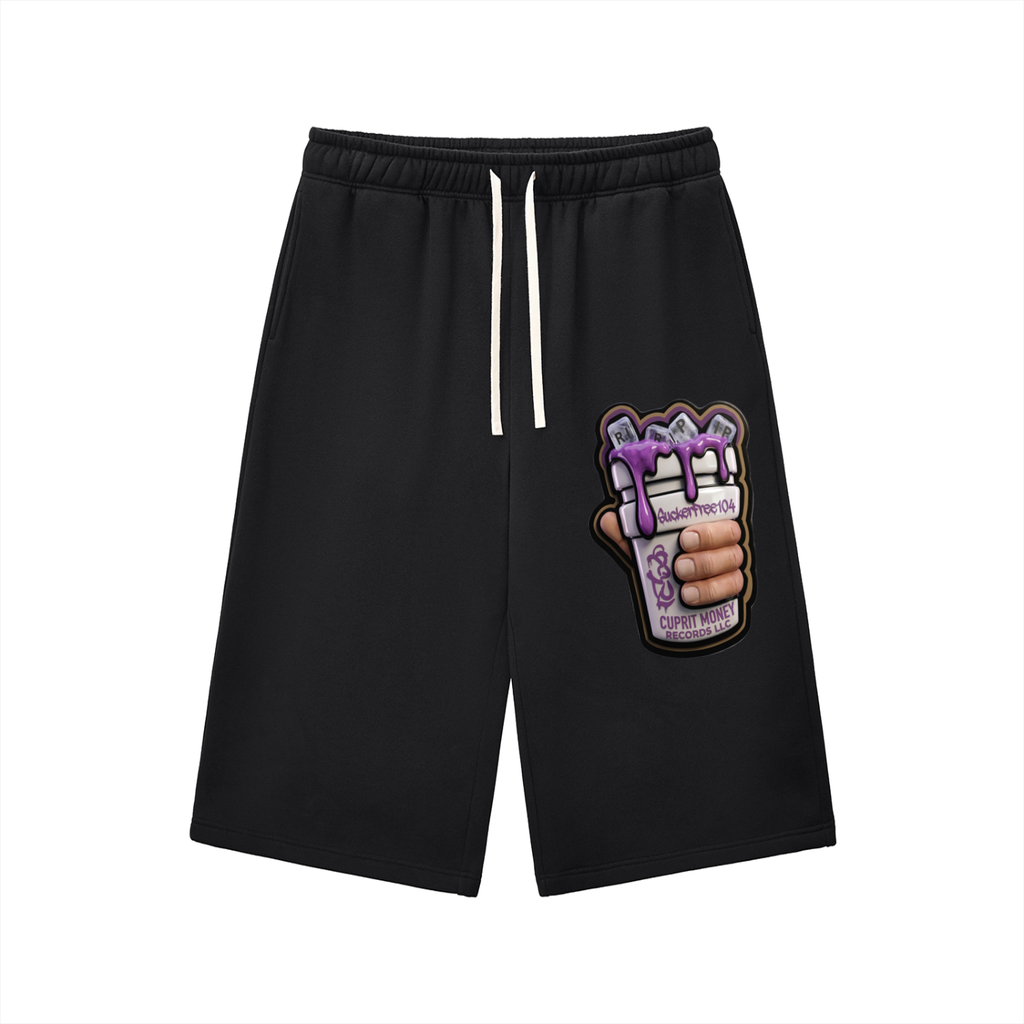 Relaxed Drawstring Three-quarter Sweatpants