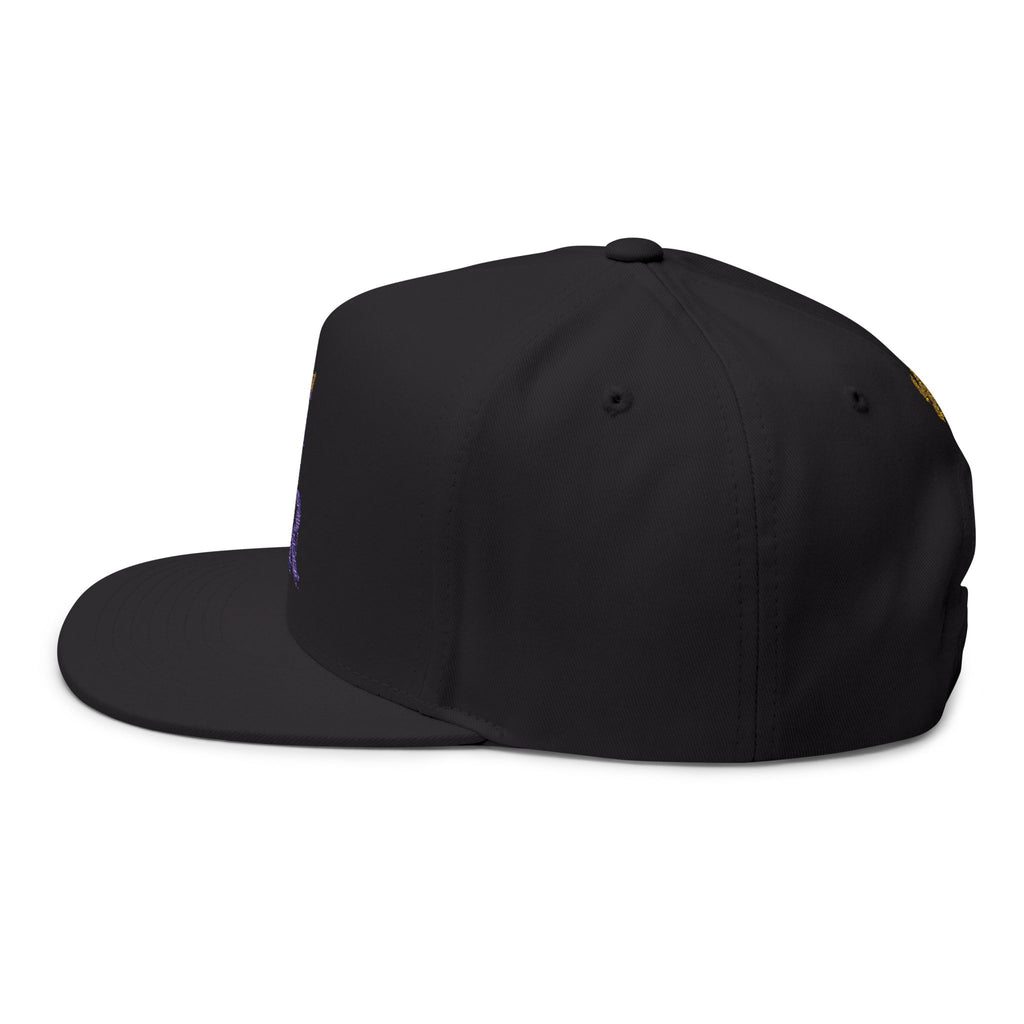 Royal Graffiti Flat Bill Cap — Embroidered CMR Crown Logo