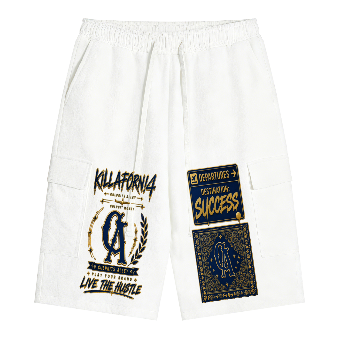 Unisex Drawstring Cargo Shorts